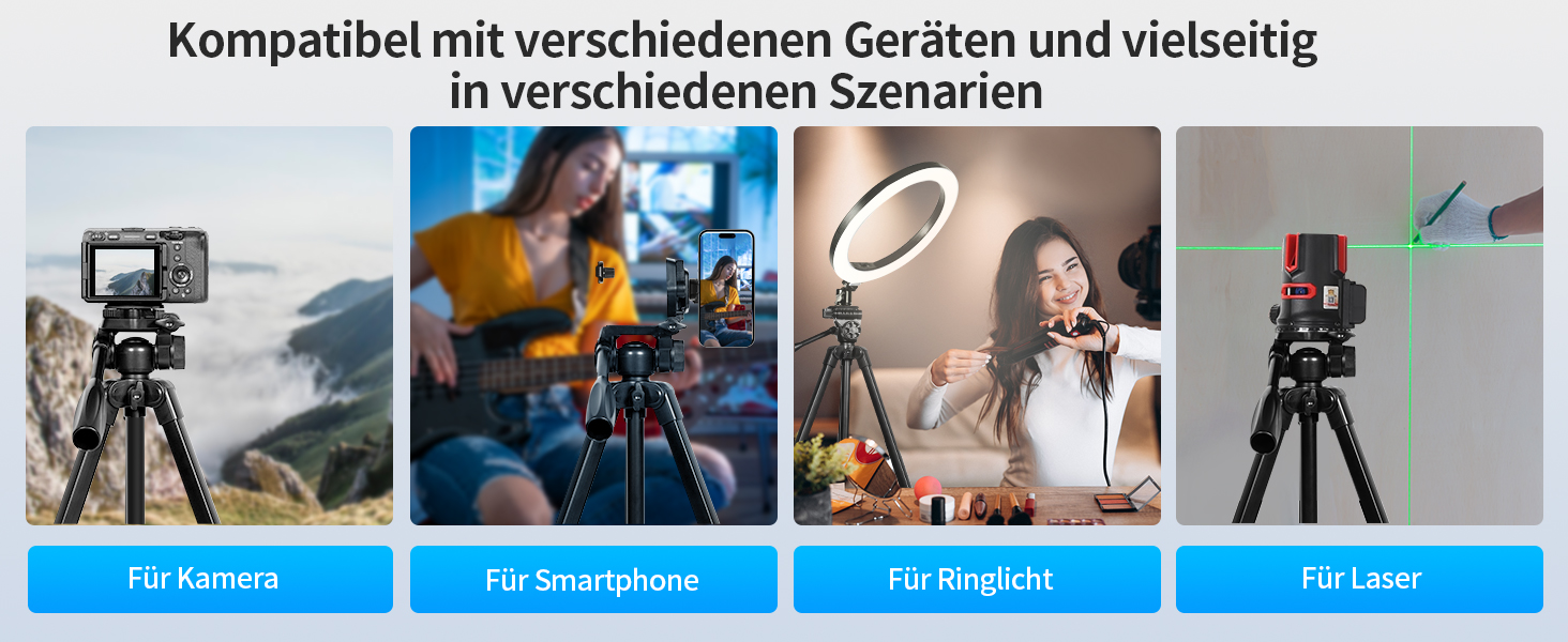 Штатив для камери SIRUI 180 см, алюмінієвий трипод з кріпленням для телефону, фото- та відеозйомки