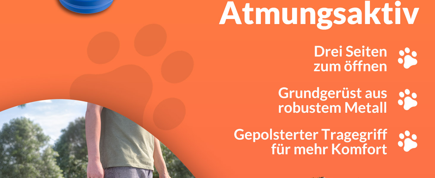 Транспортна переноска для собак XXXL, 101x70x70 см, складана, дихаюча, міцна, сіра