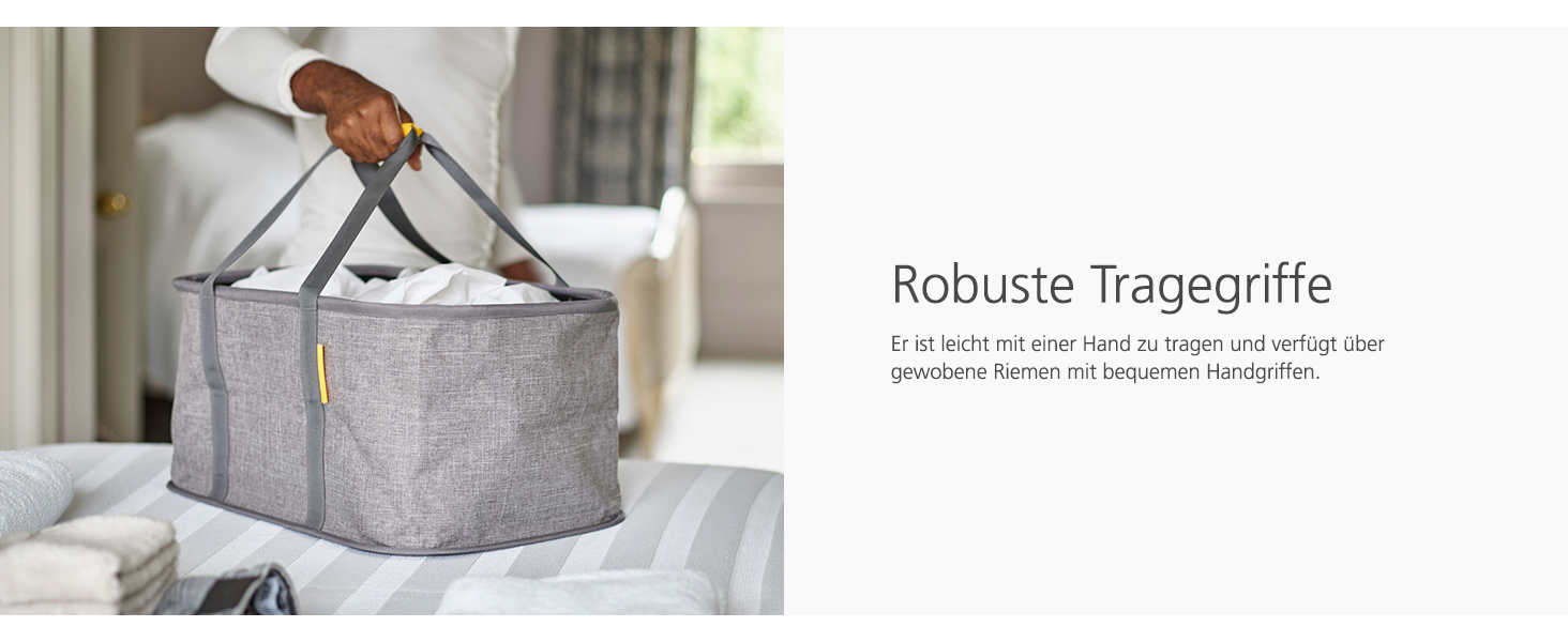 Joseph Joseph Hold-All - Collapsible 35L Laundry Basket Bag, Durable Fabric, Moisture-Resistant - Grey
