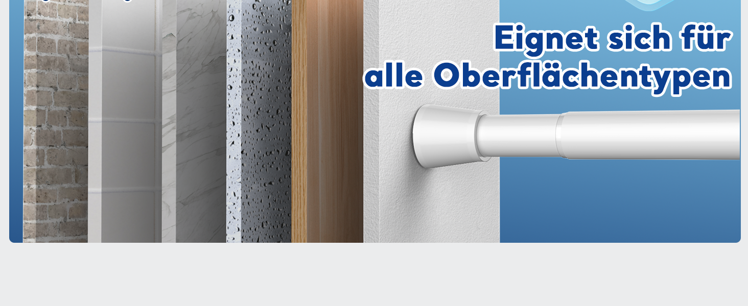 Штанга для карнизів без свердління, біла, 71-155 см, Ø 25 мм, телескопічна, для штор, душової завіси та гардеробу