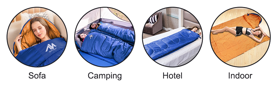 Спальний мішок Outdoor Deckenschlafsack Koppelbar, 5-15°C, 220x80 см, для дорослих, для кемпінгу, трекінгу, риболовлі та подорожей, водонепроникний, ліва блискавка