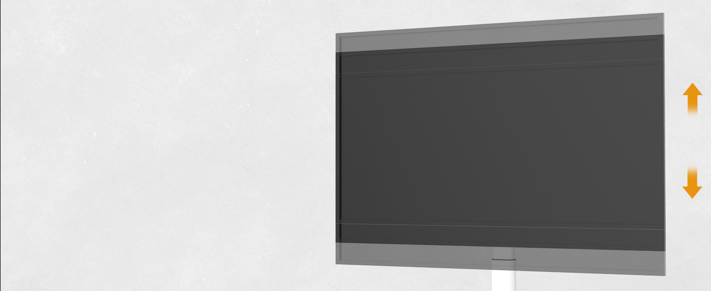 Підставка для телевізора Delphos Mobiler TV Stand - роликова, з дерев'яною основою, для телевізорів 32-70 дюймів, до 45 кг, регульована висота до 130 см, поворотна ±25°, VESA 600x400, біла