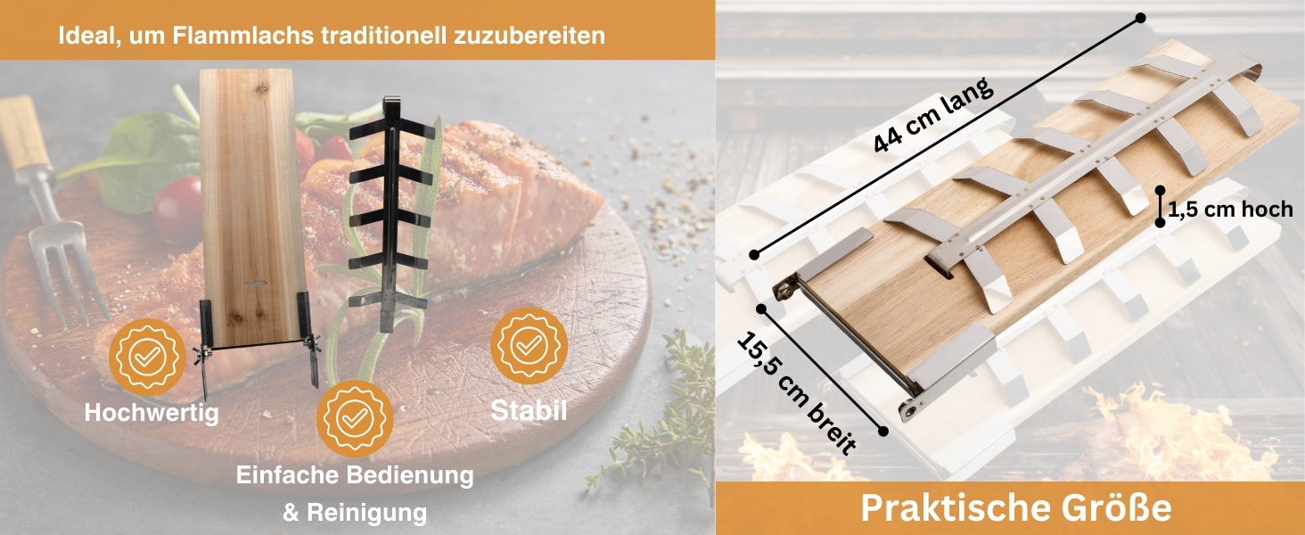 Набір дощок для копчення лосося на відкритому вогні (2 шт.) із кедра з кріпленнями з нержавіючої сталі для вогнищ та грилів