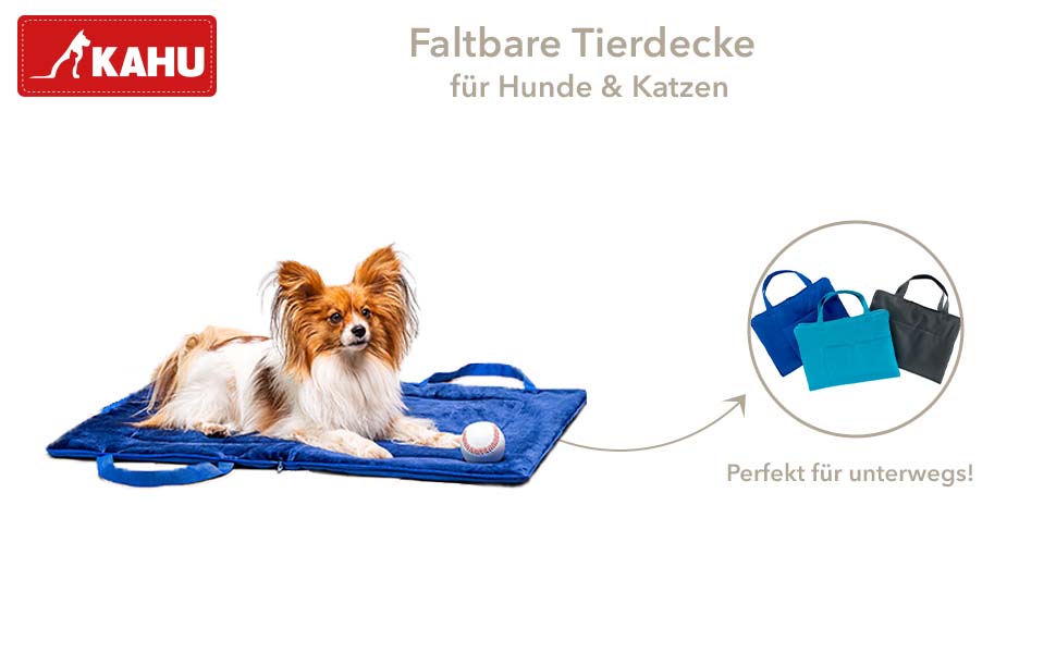 Кімоно® Складаний килимок для собак у подорожах (60x80 см) • Переносний килимок для собак • Подорожній килимок для собак у вигляді сумки • Лежанка для собак для подорожей • Килимок для собак, який можна прати • Колір: Сірий