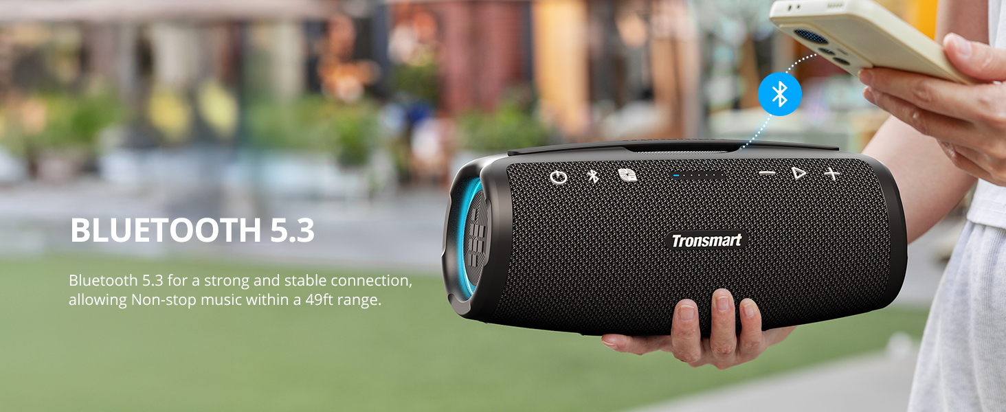 Tronsmart Mirtune S100: Bluetooth колонка водонепроникна IPX7, 20 год, для пляжу та вечірок (Чорна)