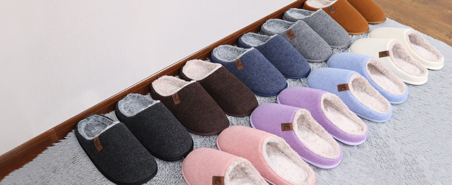 Тапочки чоловічі COFACE з фетру, теплі, зручні, з плюшем, антиковзка гумова підошва, для дому та вулиці, розмір 40-49, чорний, 43 EU