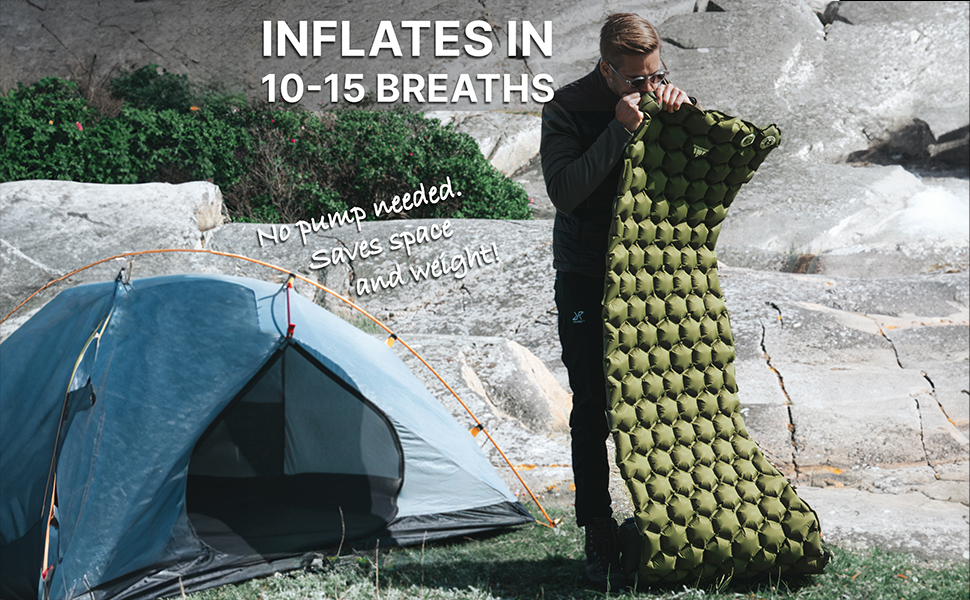 TRINORDIC Isomatte надувна Ultraleichte 550g – для туризму та bikepacking, компактна