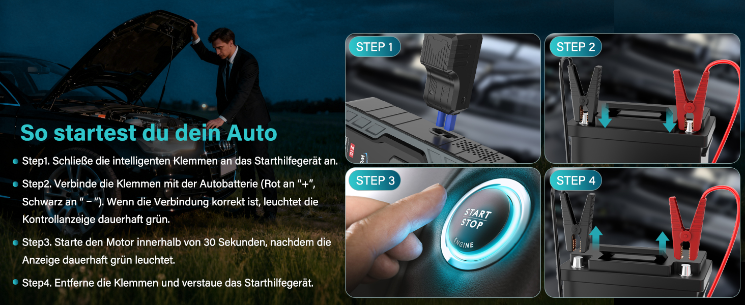 Powerbank для авто 27000 mAh з компресором 160 PSI, 12V, 8.0L, LED-ліхтарик, для бензинових та дизельних двигунів