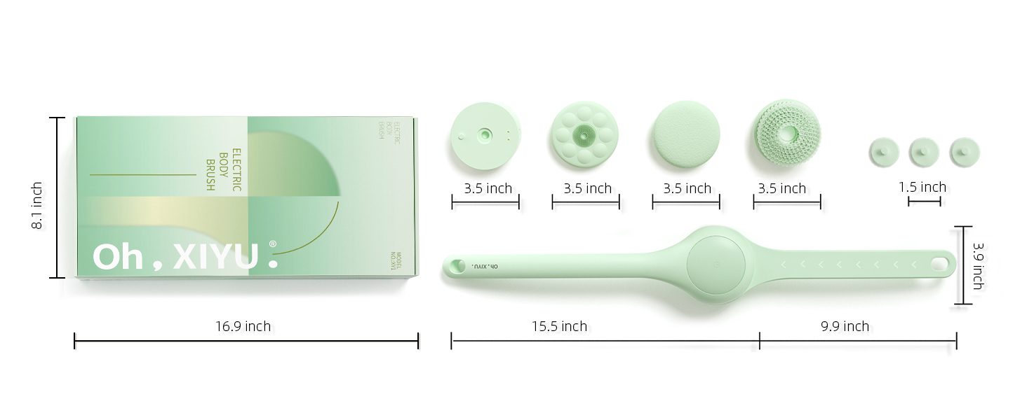 Електрична щітка для спини Gentle Exfoliating, для глибокого очищення, з довгим ручним, для жінок, чоловіків, літніх людей, рожевого (блідо-зеленого) кольору