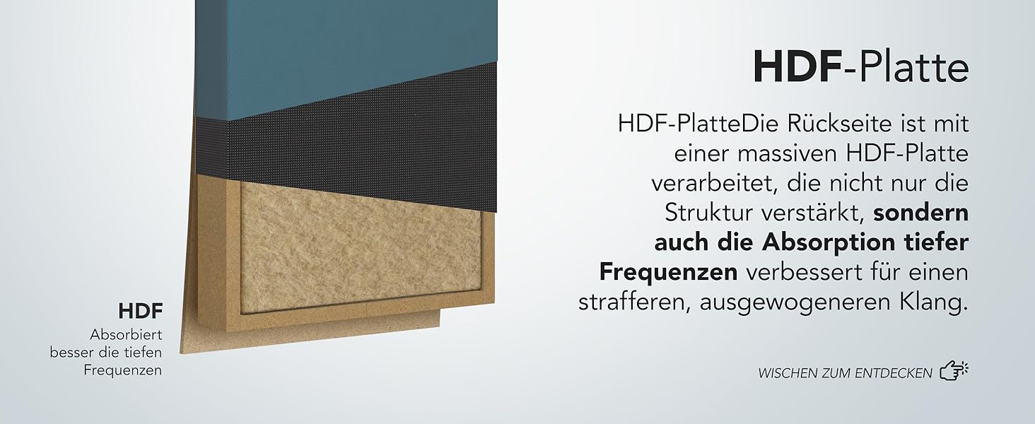 Акустична панель Addictive Sound Schallabsorber Wand Premium для стін та стелі, звукопоглинаюча панель класу A, 100x50x11 см, колір бордовий (Burgundy)