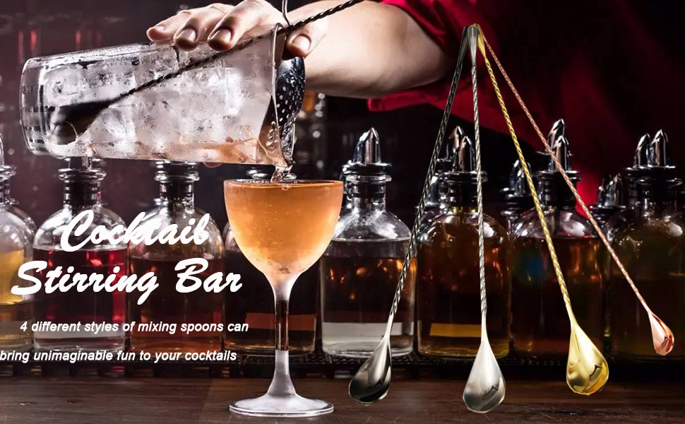Тренажер для коктейлів YUNAI з нержавіючої сталі, 30 см, довга ручка, спіральний дизайн, для шейкерів, барний ложка (сріблястий)