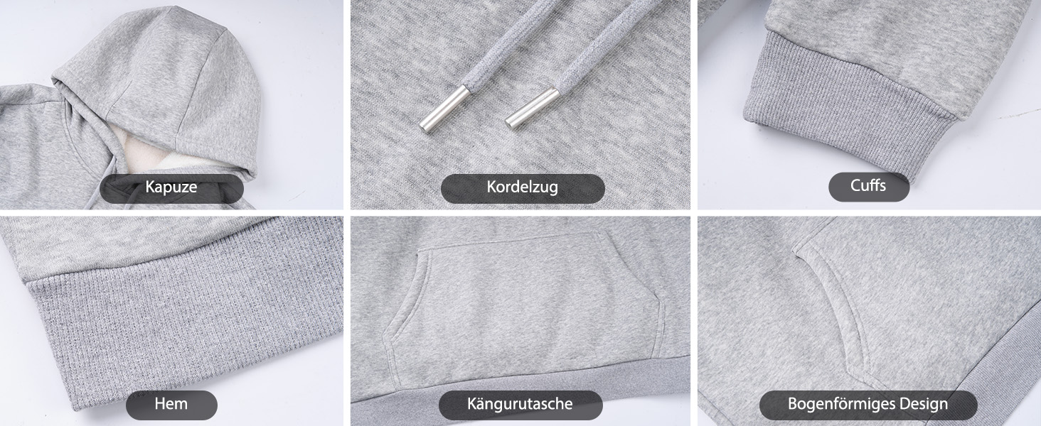 Чоловічий світшот з капюшоном, теплий, сірий (XXL)