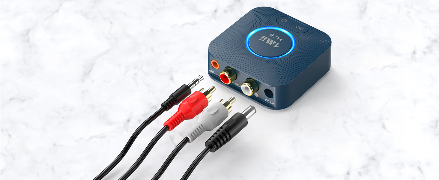 1Mii B06HD Bluetooth 5.1 Аудіоприймач: HiFi, aptX HD, Low Latency, 3.5mm/Cinch, 15 годин роботи