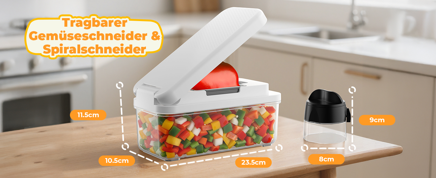 Набір для нарізки овочів 6 в 1: спіралі, кубики, слайси. Набір для нарізки овочів, фруктів та зелені