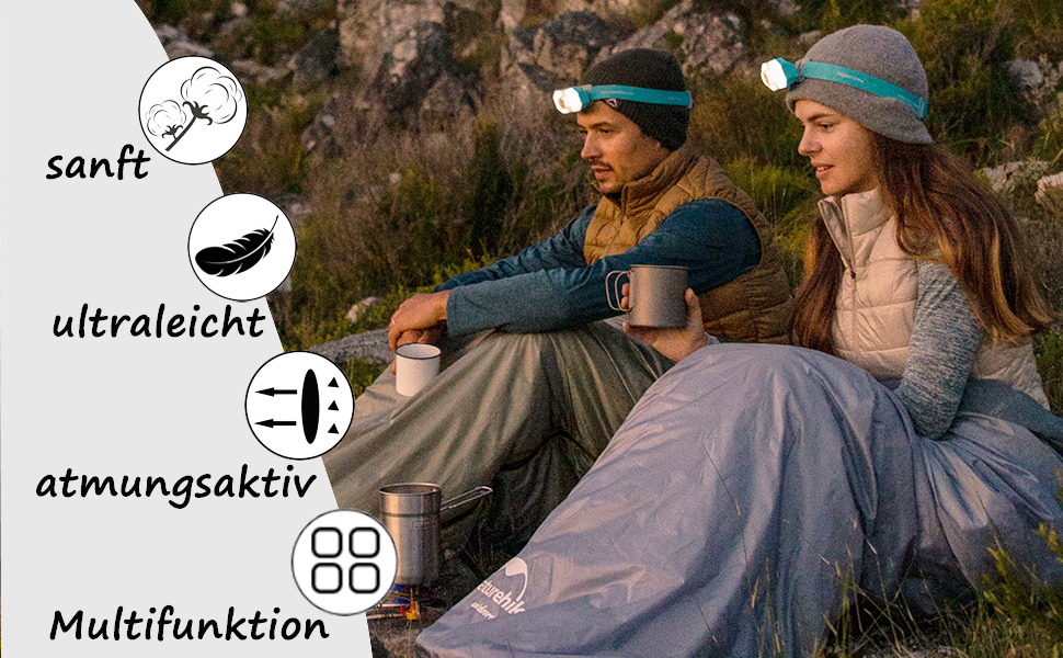 Спальний мішок Naturehike Ultraleicht: ультралегкий, 3-сезонний, 190x75/205x85 см, 680/760 г, для походів, кемпінгу, рюкзаків, 15°C, зелений XL
