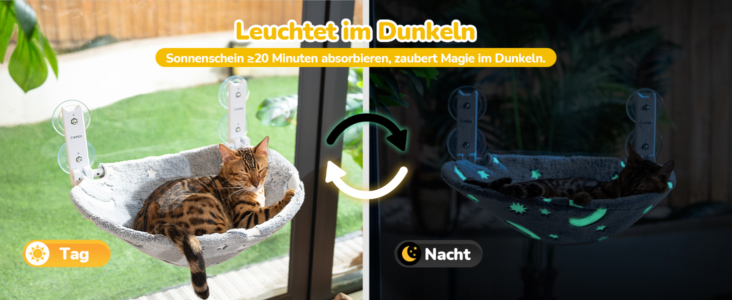 CATISM Гамак для котів на вікно з подушкою, до 20 кг, 52x30 см, сірий