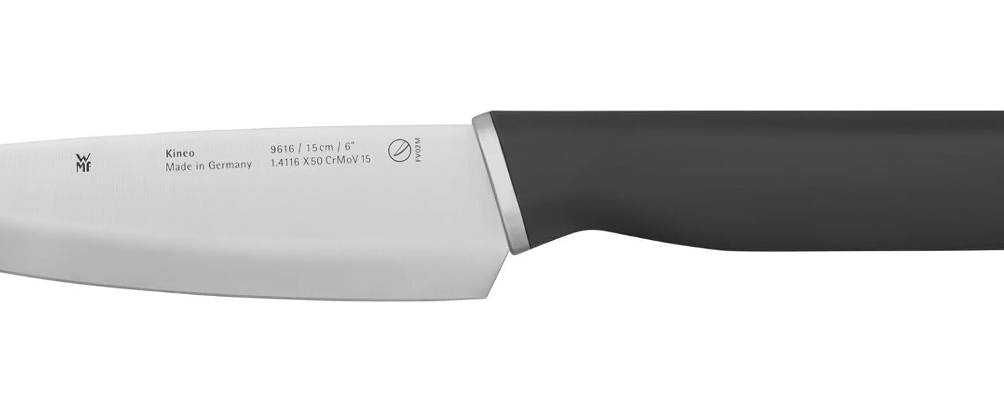 Набір ножів WMF Kineo з бруском для ножів, 6 предметів, Made in Germany, бамбуковий брусок, нержавіюча сталь, кухоні ножі
