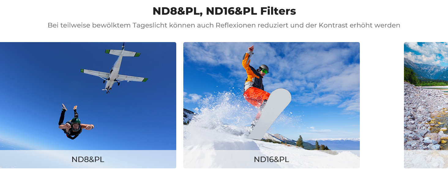 Фільтри ND/PL K&F Concept для DJI Osmo Action 4/5 PRO - набір (ND8/PL, ND16/PL, ND32/PL, ND64/PL)