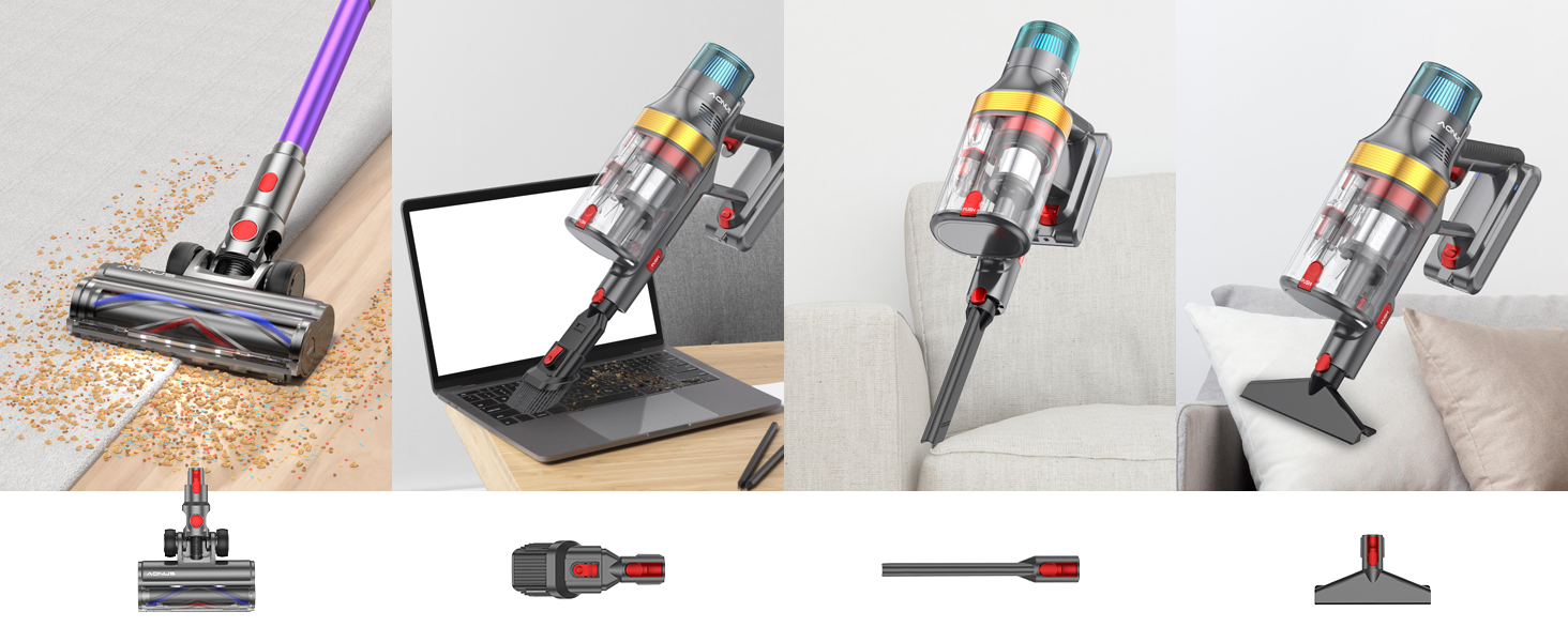 Бездротовий пилосос Aonus A9 Max 58Kpa з акумулятором, 600W, 1.8L, з сенсорним екраном, до 75 хвилин роботи, для твердих поверхонь, килимів та шерсті тварин