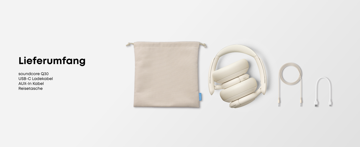 Soundcore Q30 навушники Bluetooth з активним шумозаглушенням, Hi-Res звук, 40 годин роботи, підтримка 2 пристроїв