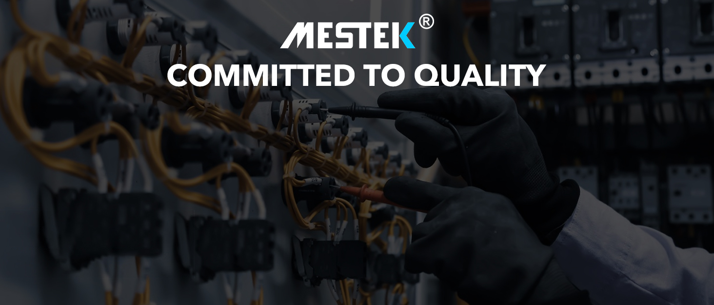 Інфрачервоний термометр MESTEK з лазерним цілевказівником та K-зондом (-50°C ~ 800°C) - безконтактний вимірювач температури з LCD дисплеєм, сигналом тривоги та регулюванням коефіцієнта випромінювання для кухні (Orange)