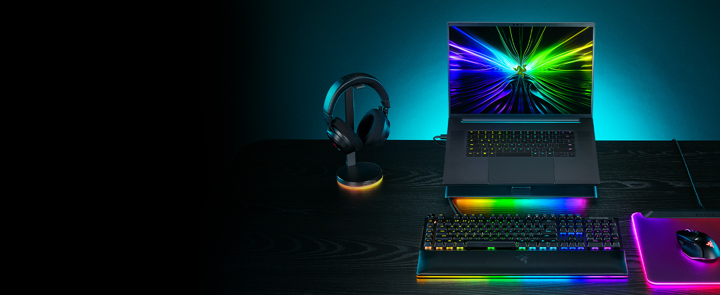 Підставка для ноутбука Razer Adjustable - Регульована, з охолодженням, для ноутбуків до 18 дюймів (регулювання висоти та кута нахилу, міцний алюміній, вентиляційне охолодження)