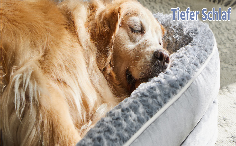 Ортопедичне ліжко для собак великих порід - водовідштовхуюче, з неслизьким дном та знімним чохлом (M: 71 x 58 x 17 см)