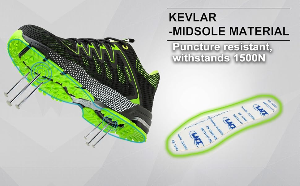 Черевики робочі AONEGOLD для чоловіків та жінок, легкі, з металевим капом, антиковзаючі, дихаючі, спортивні, розмір 36-48 EU (38 EU, 8395 Blue)