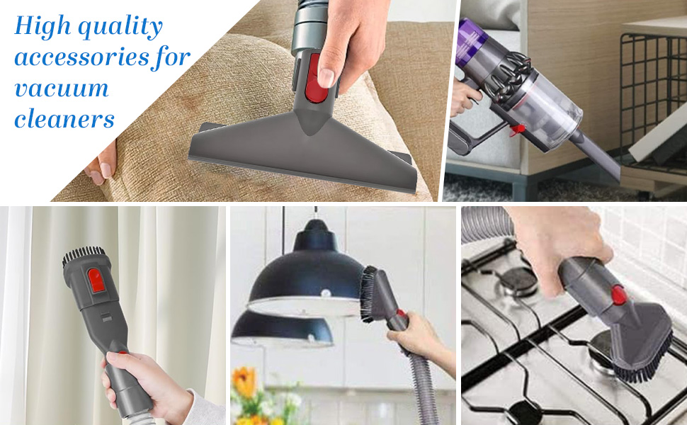 Набір насадок для пилососа BUZIFU 7 шт. 32-35 мм (універсальні) - для меблів, матраців, щілин. Сумісні з Kärcher, Miele, Siemens, AEG, Bosch, Panasonic, Philips