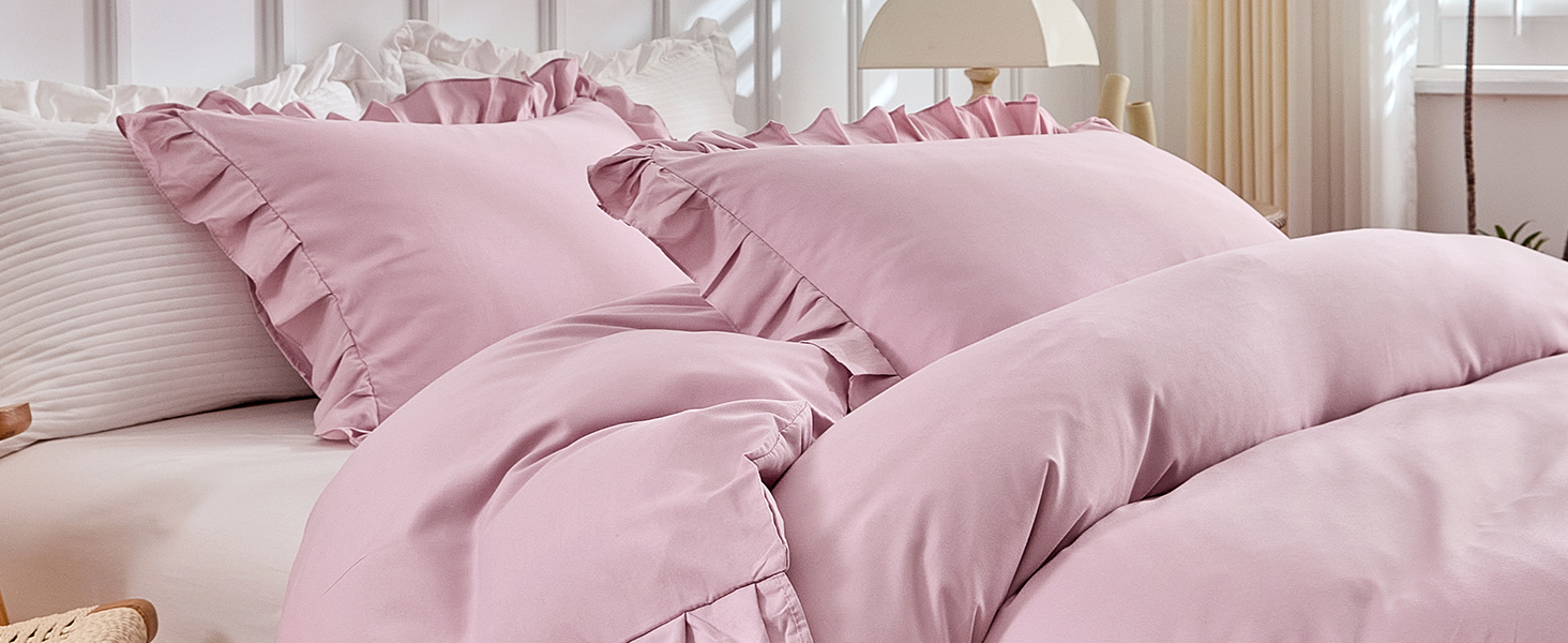 Комплект постільної білизни Lekesky 135x200 (4 частини) - сірий, з квітковим візерунком, мікрофібра, поліестер