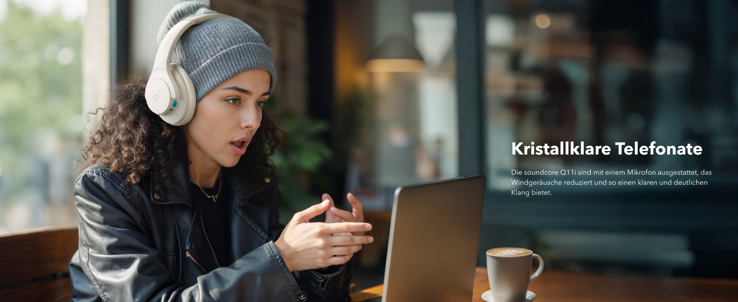 Soundcore Q11i Бездротові навушники-плеєри з Bluetooth, Anker: глибокий бас, 60 годин роботи, Hi-Res Audio, знімні амбушури, Multipoint-з'єднання (білі)