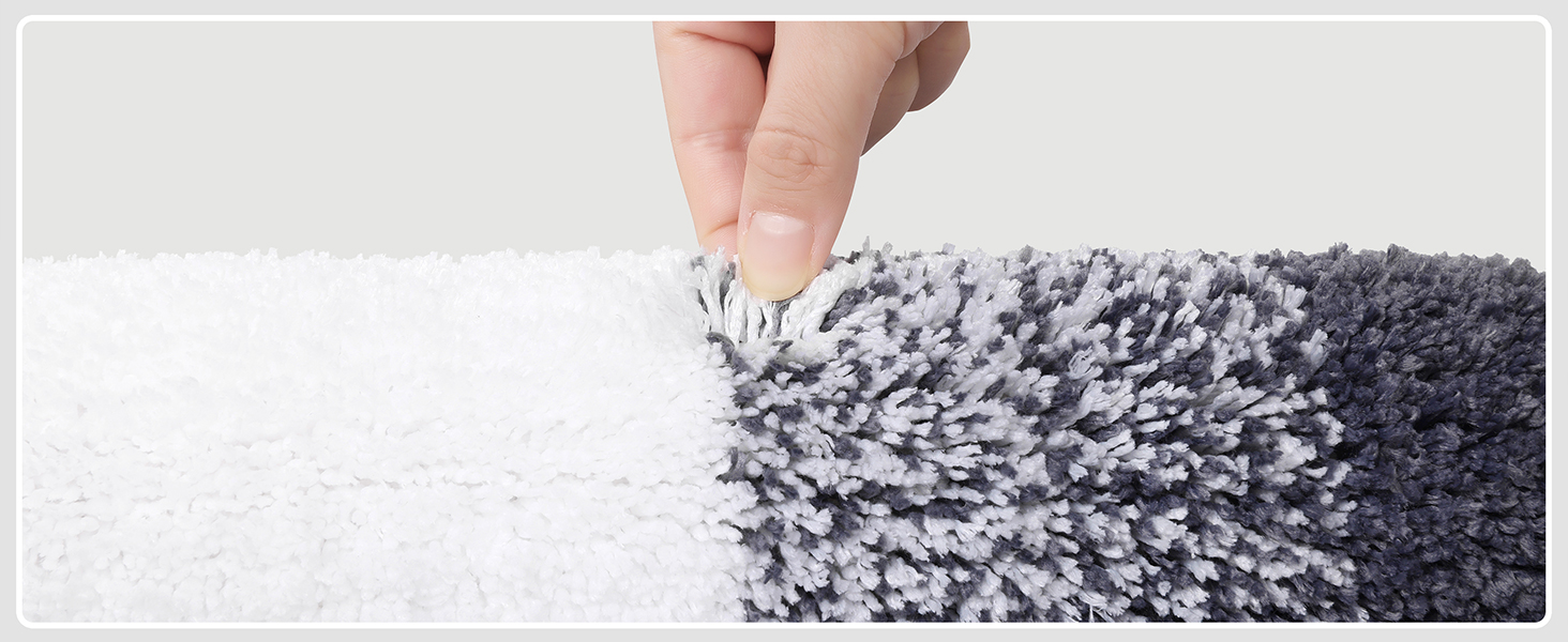 Enyhom Super Soft Microfiber Bath Mat - Non-Slip, Absorbent, Machine Washable, Dark Grey, 60x90cm