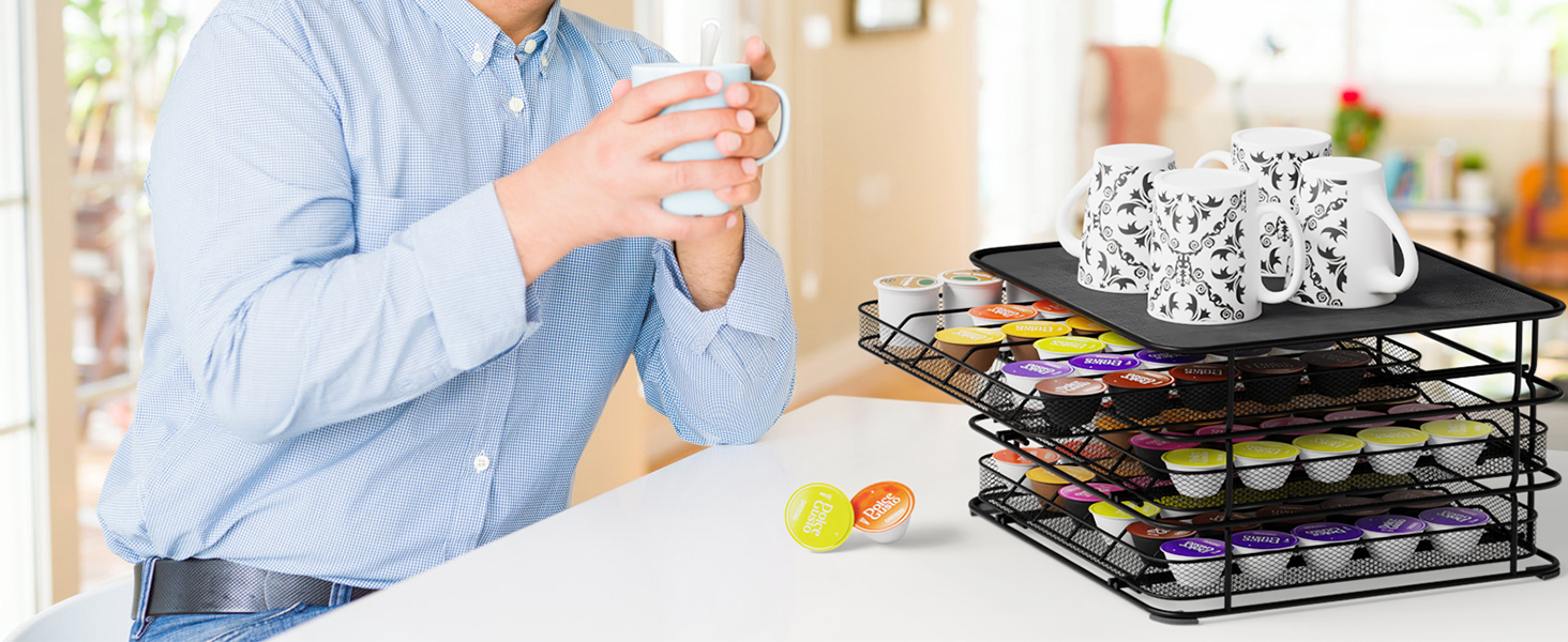 Підставка для капсул кави Masthome 3-ярусна для Dolce Gusto, 108 капсул, чорна