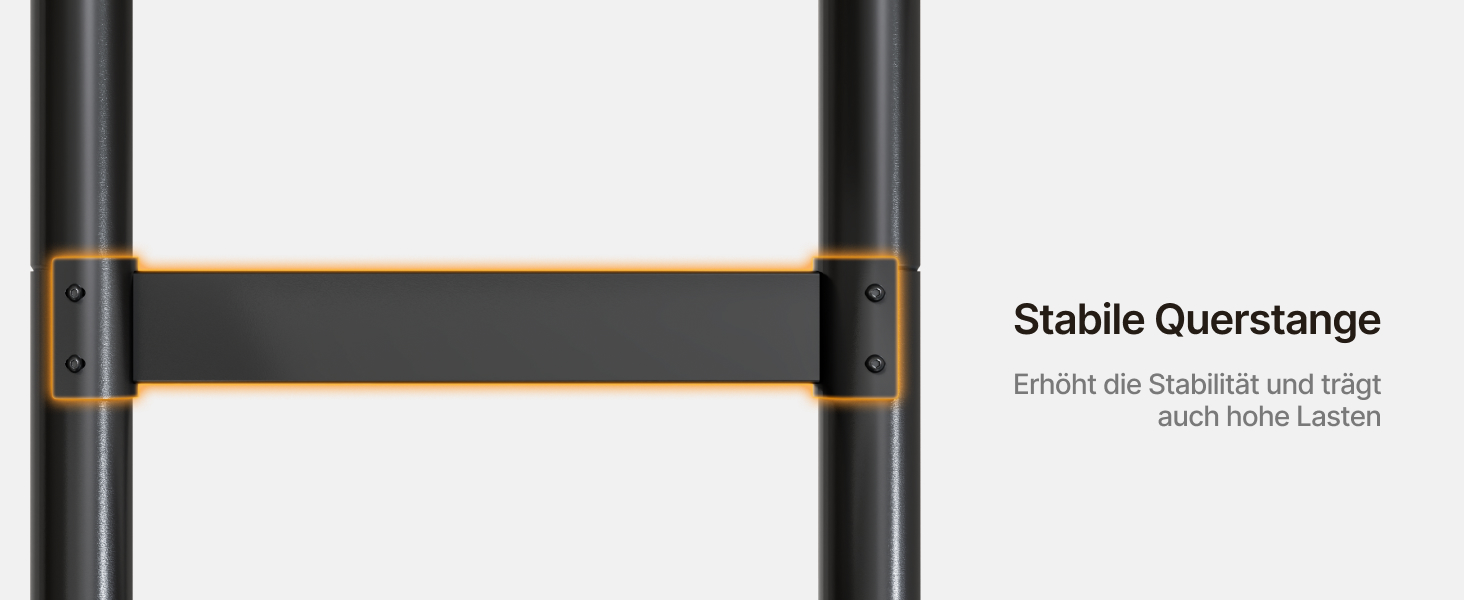 Підставка для телевізора ECOTINY Robuster: 55-100 дюймів, до 75 кг, з полицею та фіксуючими колесами, чорна