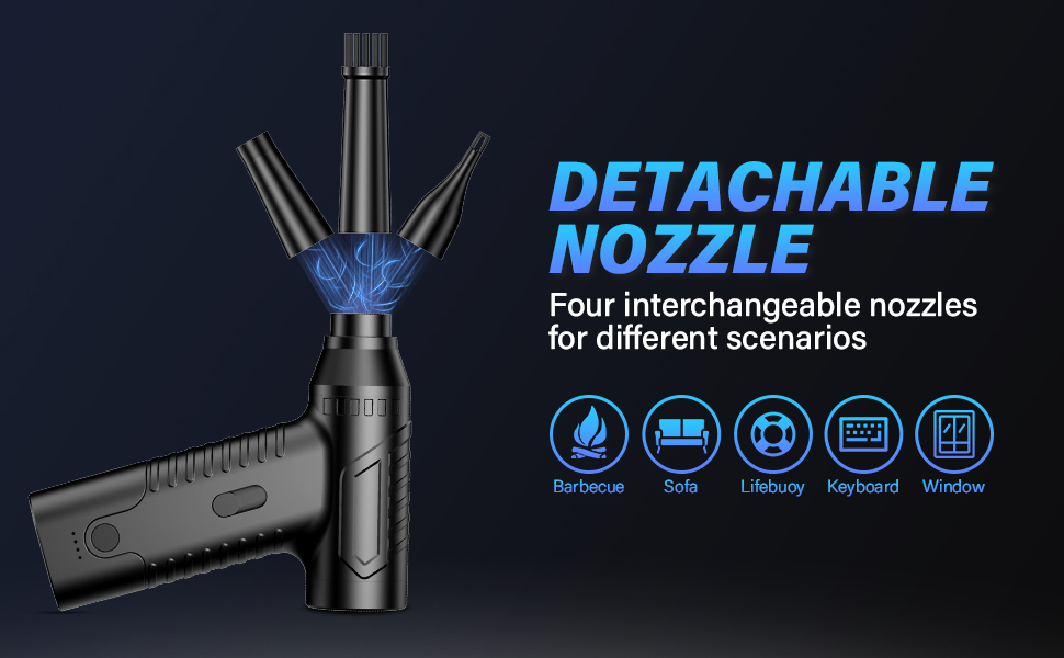 Електричний пилодув AK-01 з акумулятором 4000mAh: для чищення ноутбука, клавіатури, авто та офісної техніки