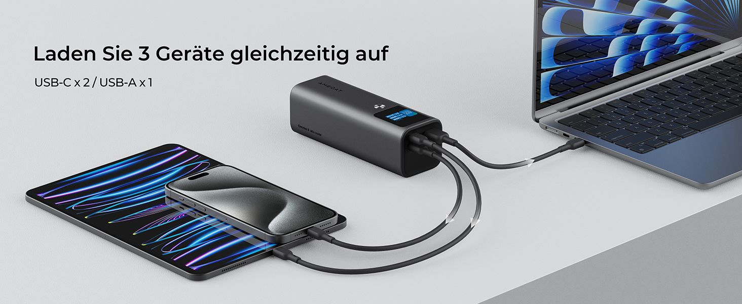 Powerbank 140W, 27600mAh з USB-C PD 3.1: для ноутбуків, планшетів, смартфонів