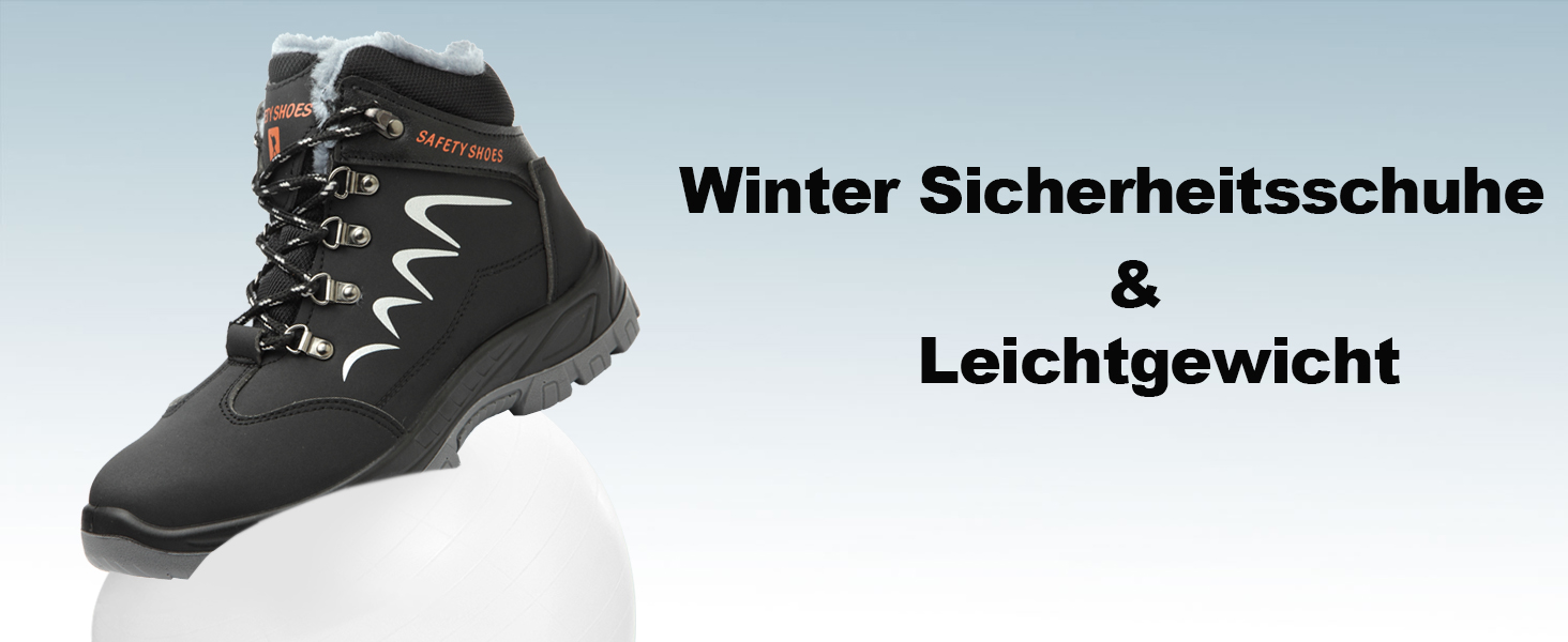 Черевики безпеки зимові чоловічі/жіночі S3, легкі, теплі, з металевим носком, 35-48 (38 EU, чорний)