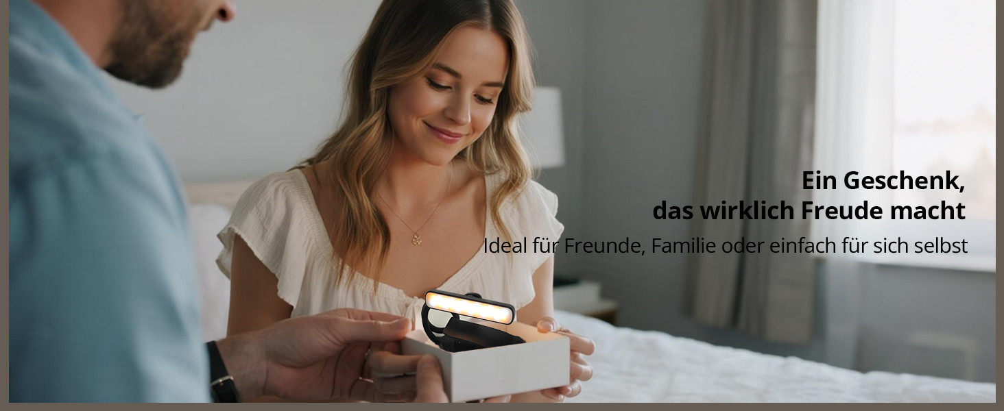 LED лампа для читання з кріпленням, 24 світлодіоди, регульована яскравість, 3 режими температури кольору, USB-C, гнучкий поворот на 360°, захист очей, для дорослих та дітей