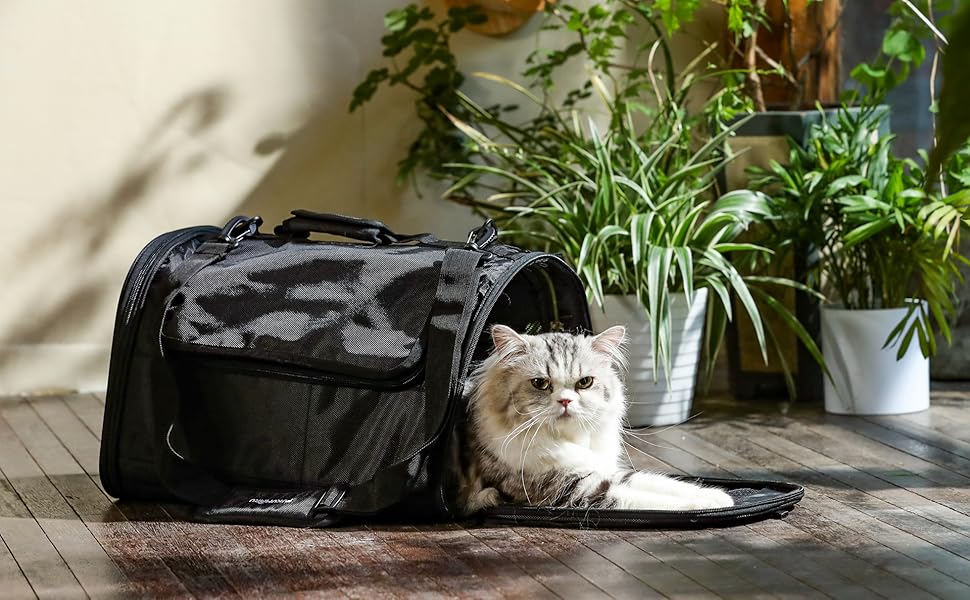 Транспортна переноска для котів та собак FUKUMARU, рожева, велика, до 22 кг