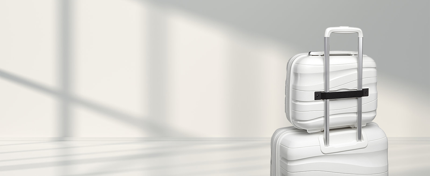 Чемодан-валіза KONO 55 см: легкий, з TSA замком та 4 колесами (чорний)