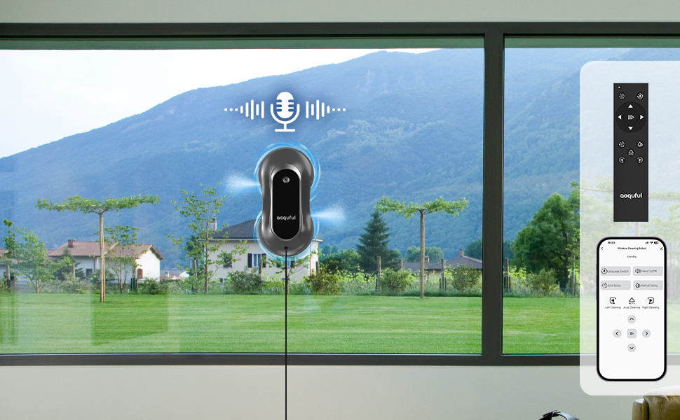 Робот для миття вікон Intelligenter Fensterputzroboter Yw160sa сірий з дистанційним керуванням та додатковим розпилювачем води (12 серветок)