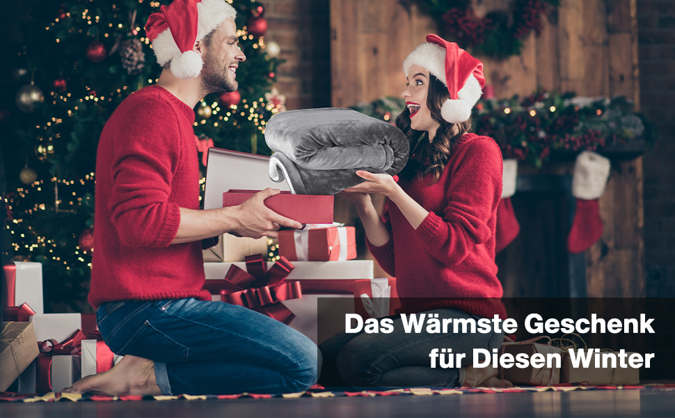 Електрична ковдра OneAmg з таймером, 155x180 см, 6 режимів нагріву та дистанційним керуванням, машинне прання, сірий колір