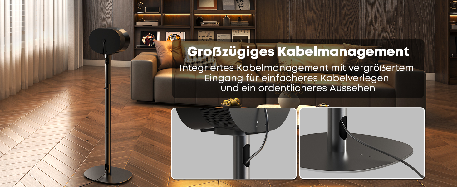 Регульовані підставки для акустики Sonos Era 100 та Era 300, 74-99 см, чорні, 5 кг