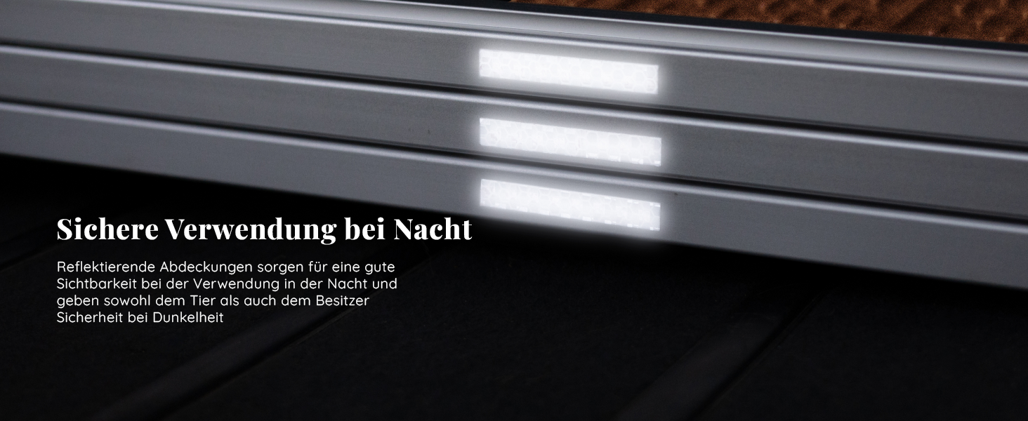 Рампа для собак у машину, складна, телескопічна, до 90 кг, для SUV та легкових автомобілів, з неслизьким покриттям, з кліпсою, з відбиваючими смугами