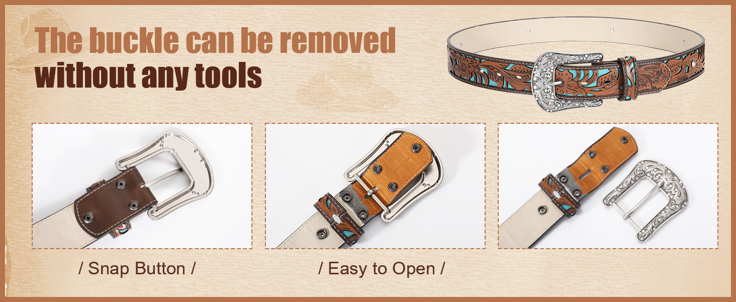 Жіночий шкіряний ремінь XZQTIVE Vintage у стилі вестерн з гравіюванням для джинсів, штанів, суконь. Колір: темно-коричневий, синій (бірюзовий діамант). Довжина: 100 см, підходить для об'єму талії 68-80 см