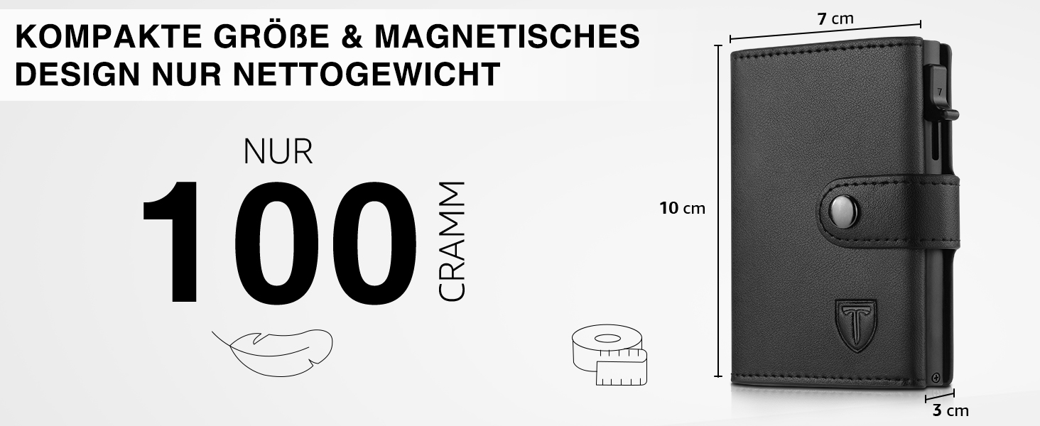 Чоловічий гаманець TEEHON з захистом RFID, з штучної шкіри, з 5 відділеннями для карток, відділенням для грошей та кишенькою для монет, чорний (класичний)