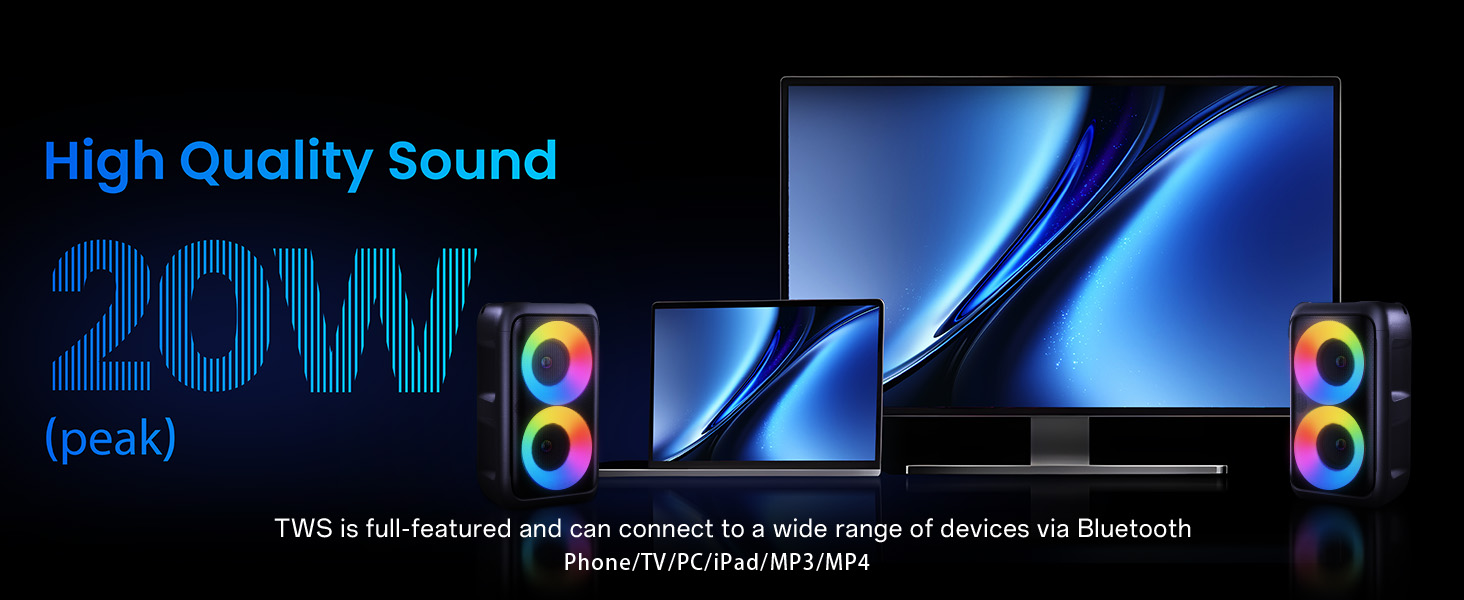 Караоке машина з 2 бездротовими мікрофонами Bluetooth 2x10W – портативна колонка з TWS/AUX/USB/FM для TV, смартфону та планшету. Ідеально для вечірок, днів народження та подорожей (Mic2)
