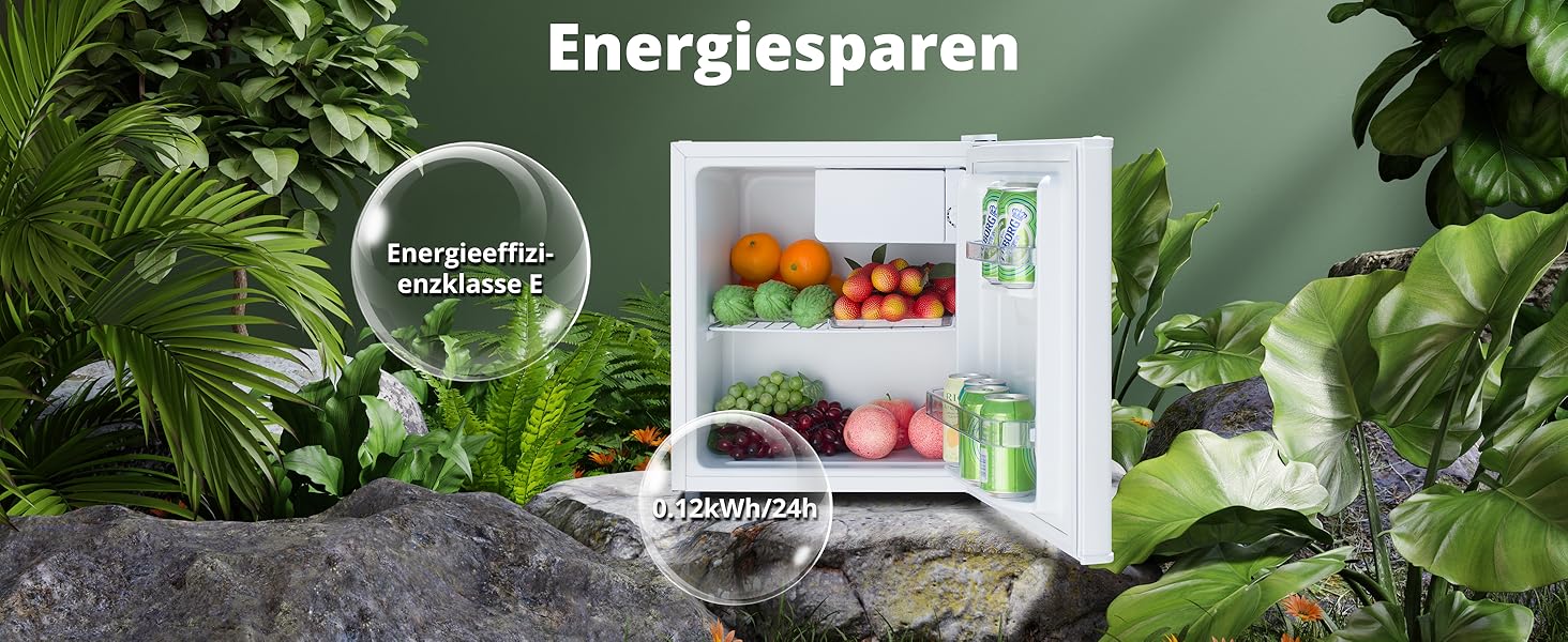 Міні-холодильник SMETA 48L з морозильною камерою, 230V. Тихий настільний холодильник для офісу, кемпінгу, спальні та готелю. Регульований термостат, 39dB, 0-10℃