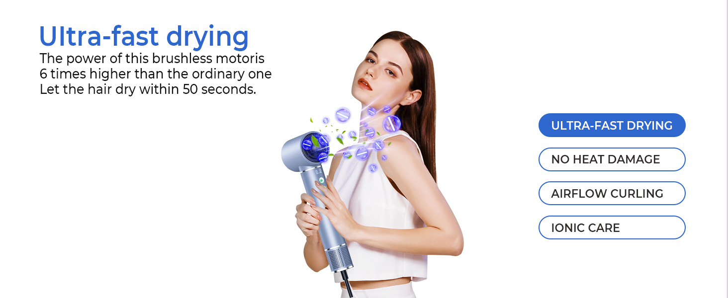 Airstyler 5 в 1: Фен, плойка, щітка, стайлер для волосся з іонною технологією 110000 U/Min, сірий