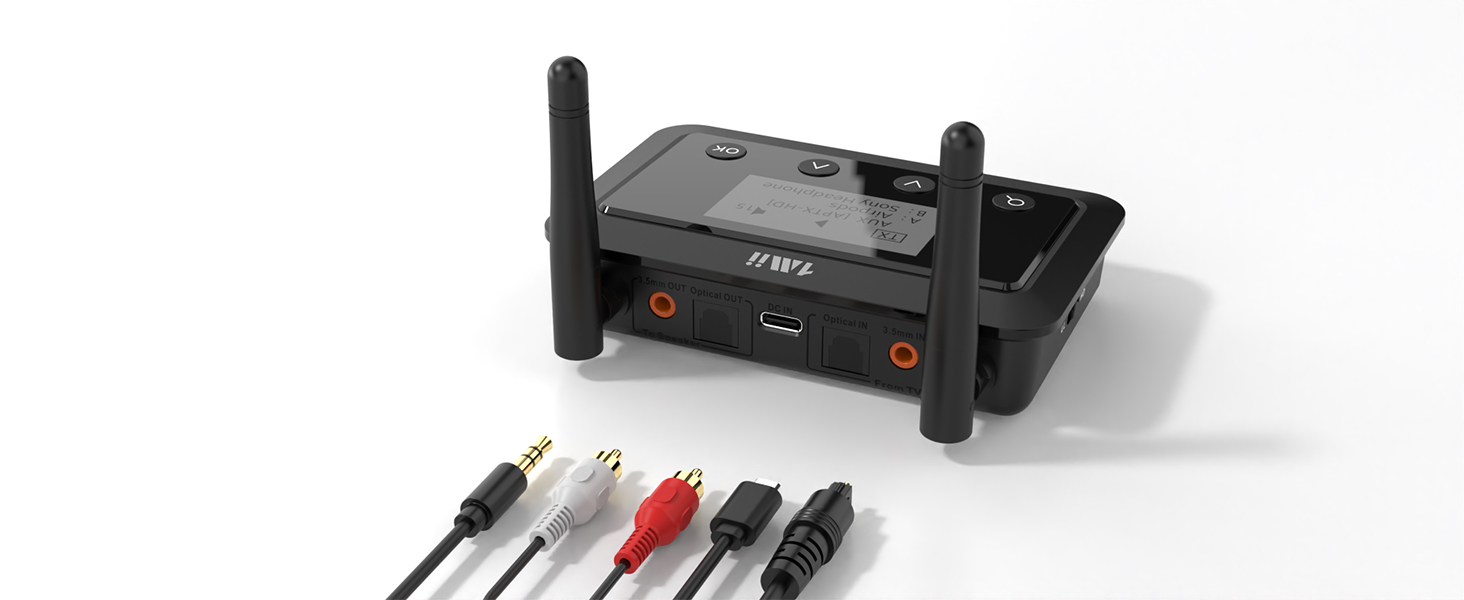 HiFi Bluetooth адаптер 1Mii B03Pro+ з підтримкою LDAC, передавач та приймач для телевізора та стереосистем